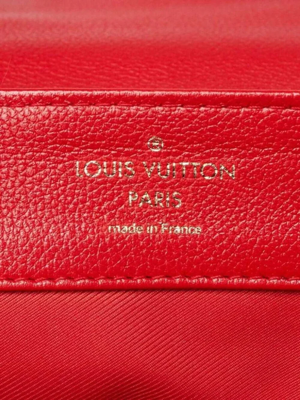 Louis Vuitton Coquelicot Leather Lockme PM Bag